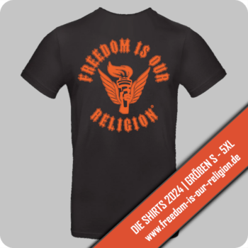 T-Shirt "FREEDOM IS OUR RELIGION 2024" – Bild 3